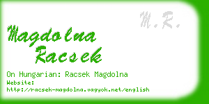 magdolna racsek business card